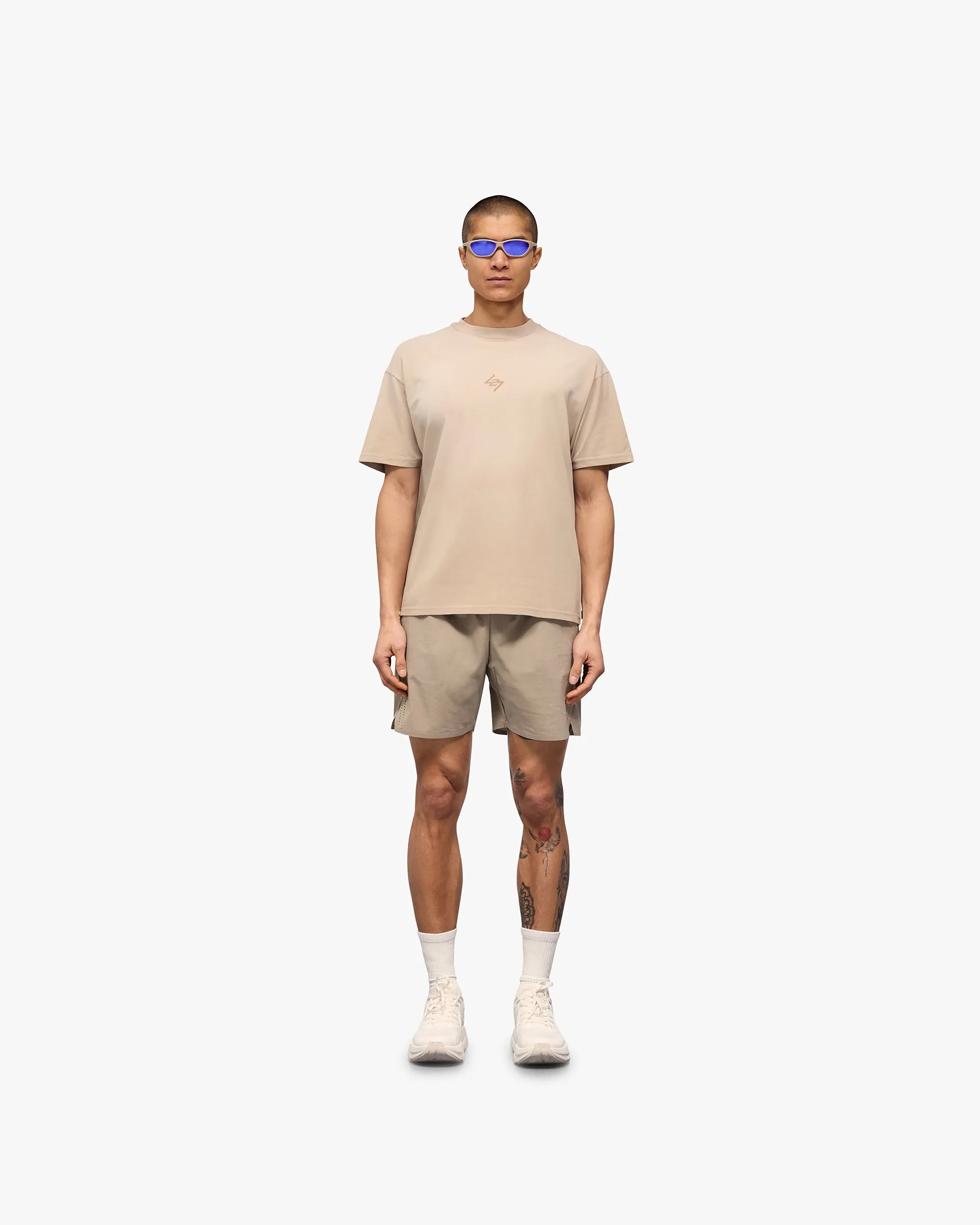 247 Motion Oversized T-Shirt - Pebble
