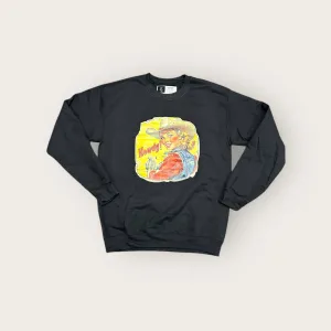 Ali Dee Howdy Vintage Cowgirl Graphic Crewneck in Black