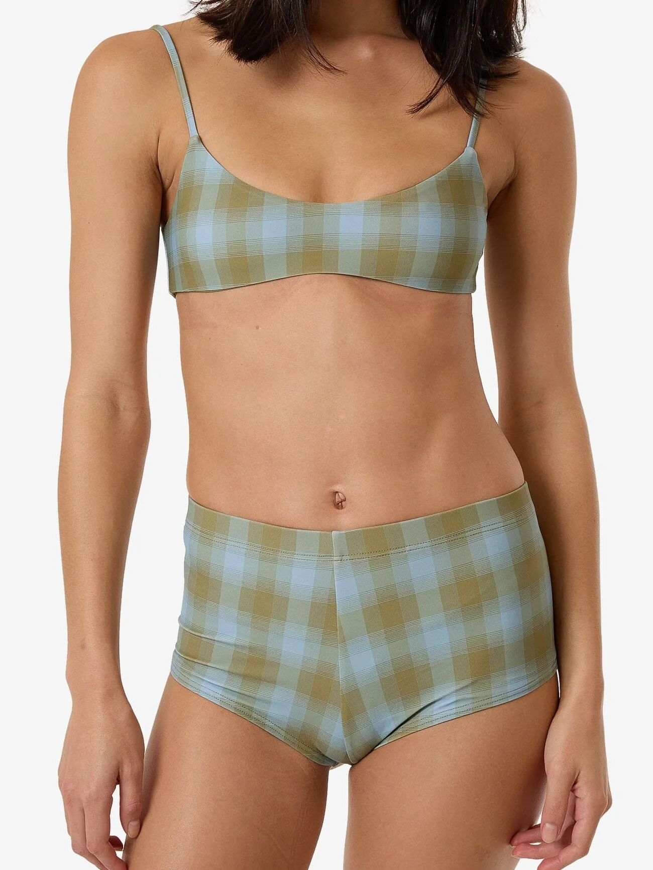Ansley Boy Leg Bikini Bottom - Blue Stone