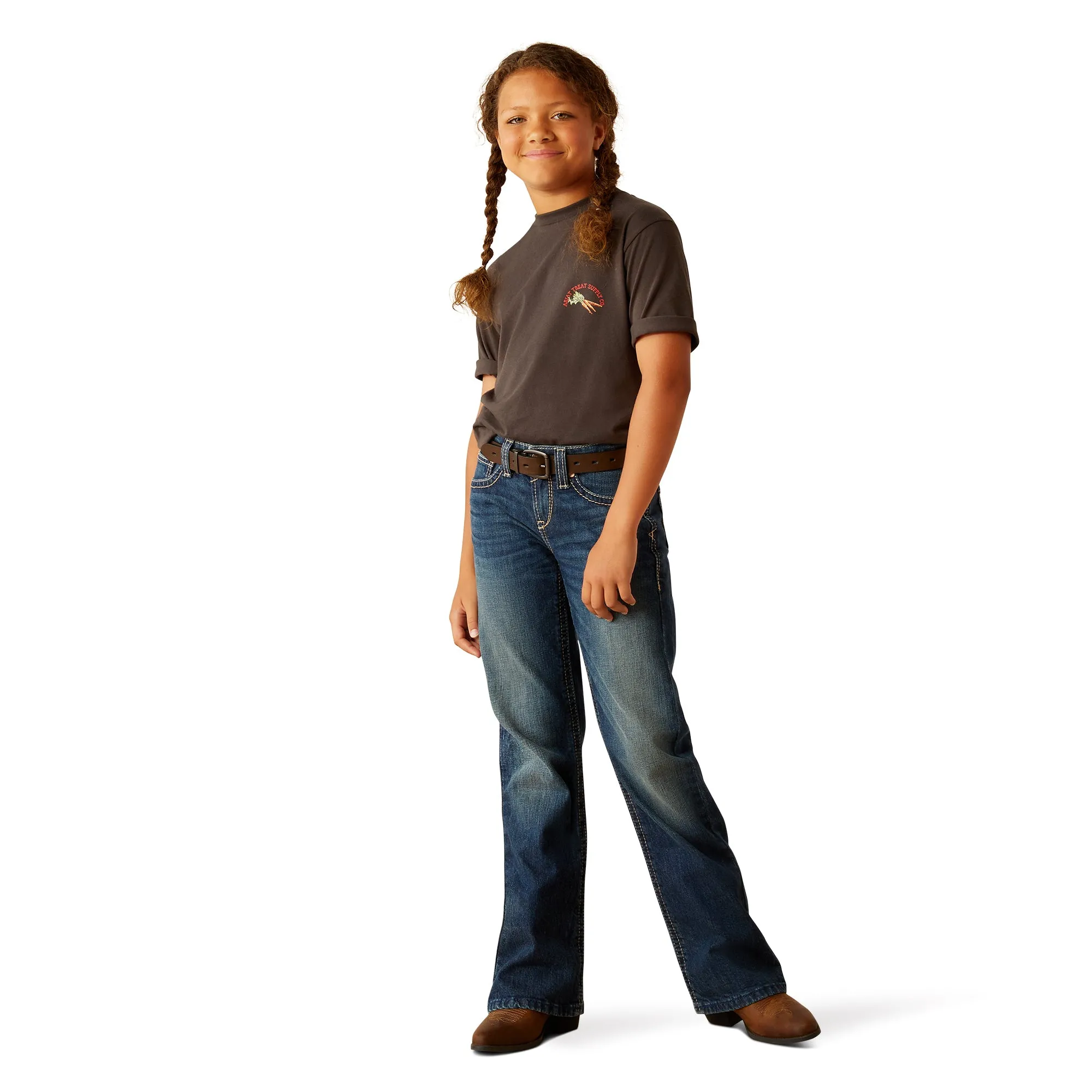 Ariat Girls T-Shirt Treat Supply in Vintage Black 10055159