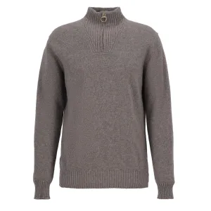 Barbour Essential Lambswool Half Zip Knitted Jumper Dark Stone