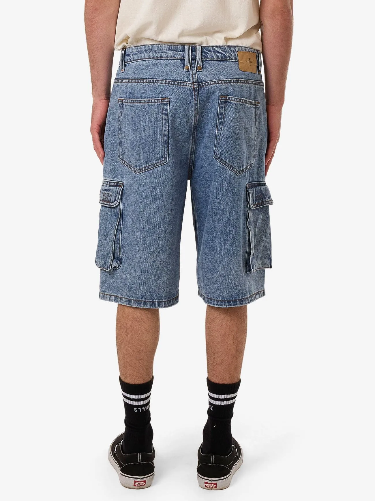 Big Slacker Denim Cargo Short - Vintage Stone Blue