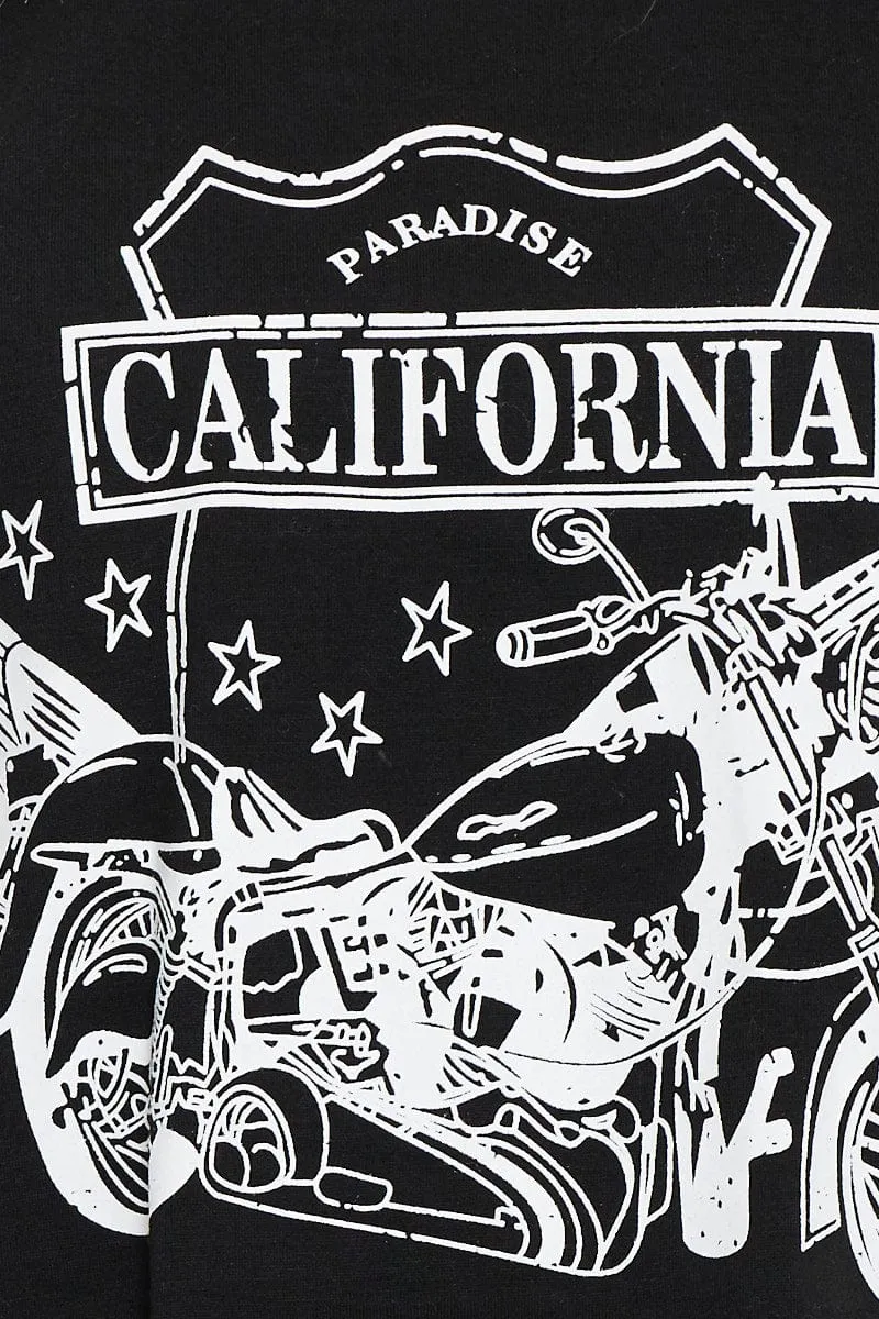 Black Vintage Motorbike Sweater