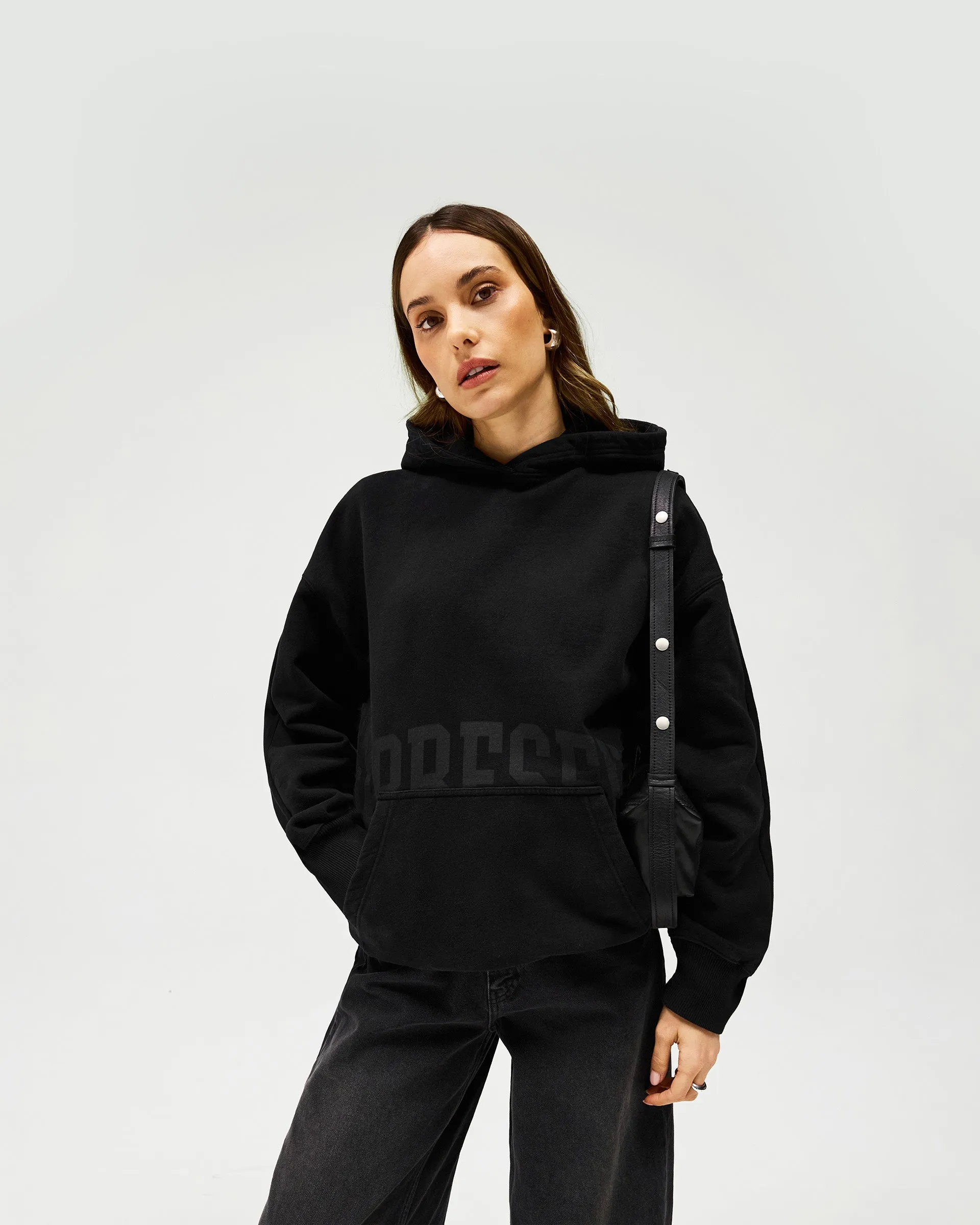 Boyfriend Graphic Hoodie - Black Coffee