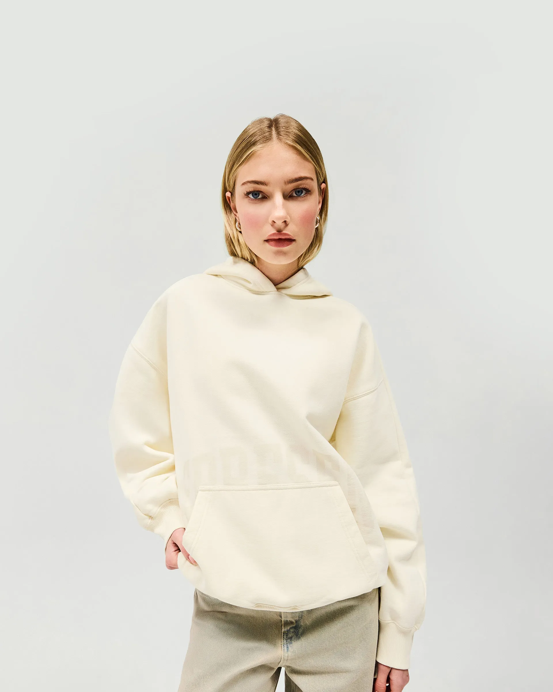 Boyfriend Graphic Hoodie - Cream