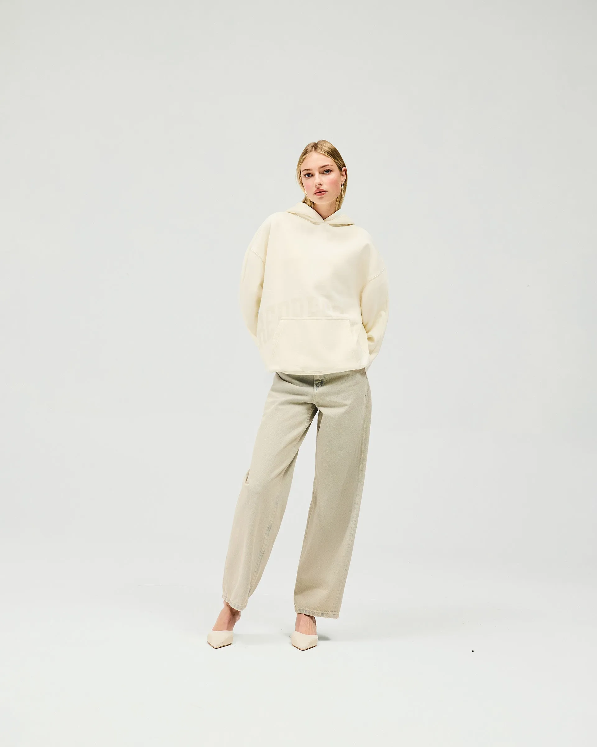 Boyfriend Graphic Hoodie - Cream