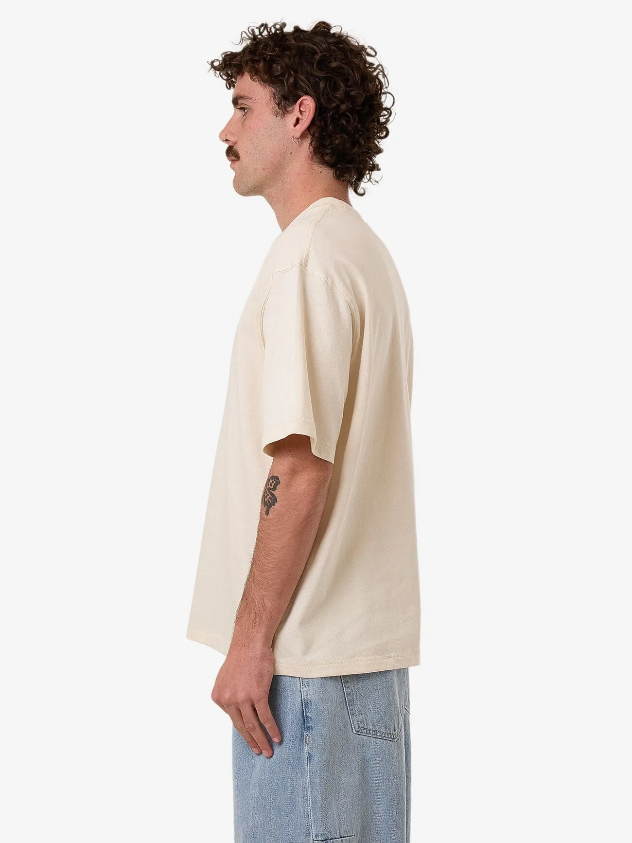 Chain Of Formation Embro Box Fit Oversize Short Tee - Unbleached