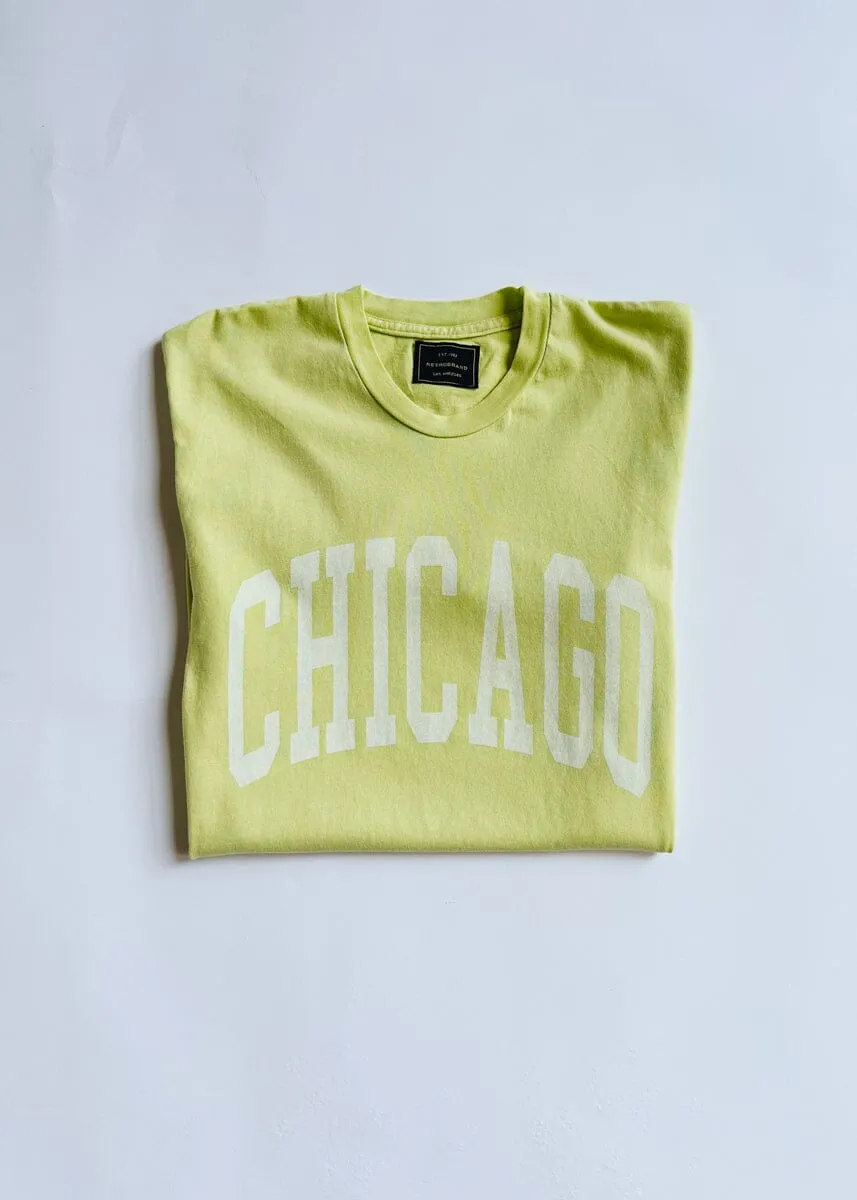 Chicago Collegiate Vintage Tee - Key Lime
