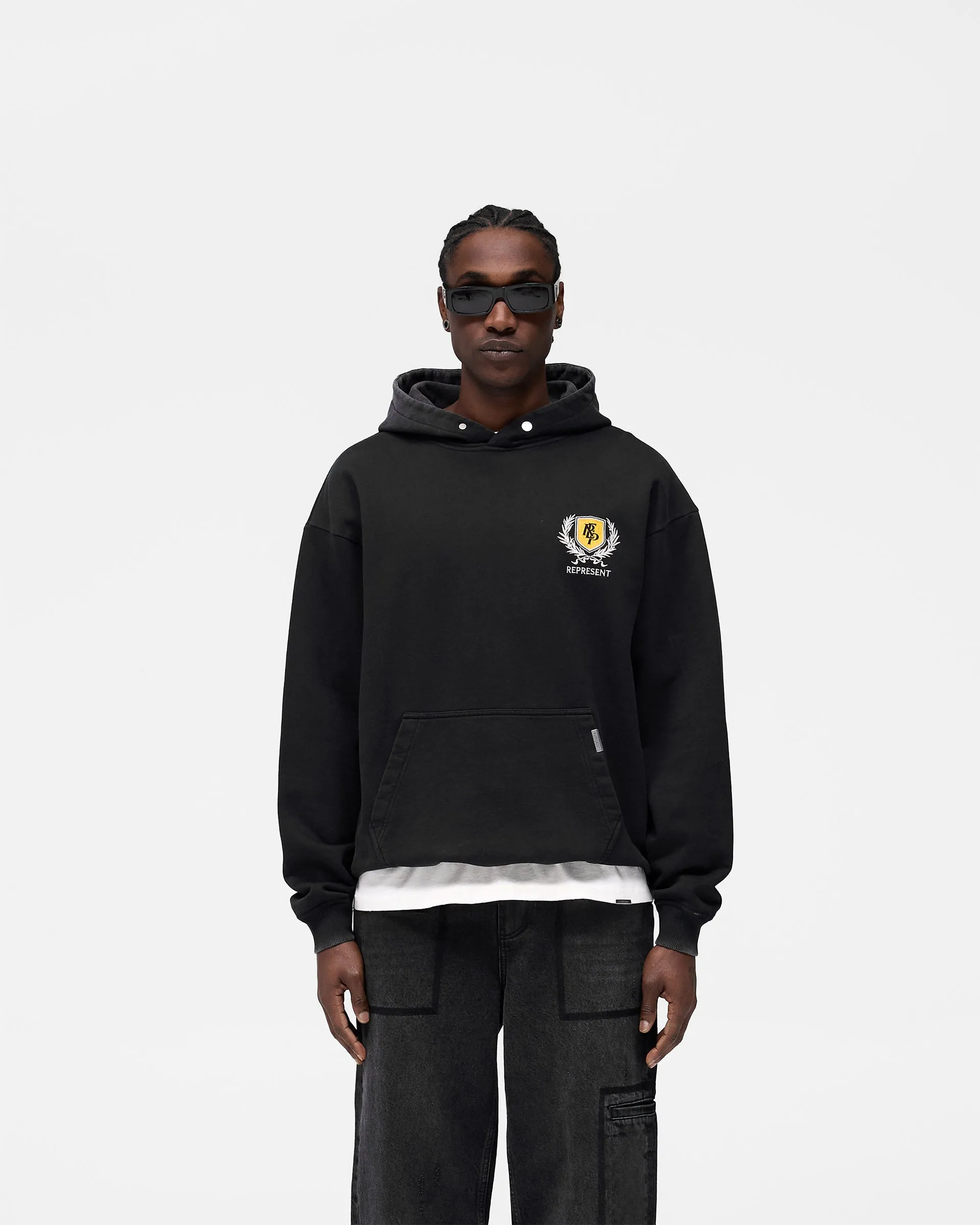 Crest Hoodie - Vintage Black