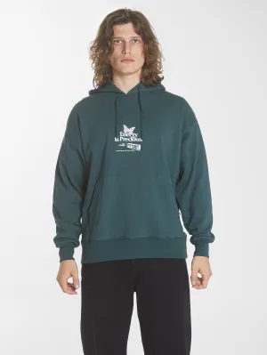 Energy is Precious Slouch Pull on Hood - Dark Jade