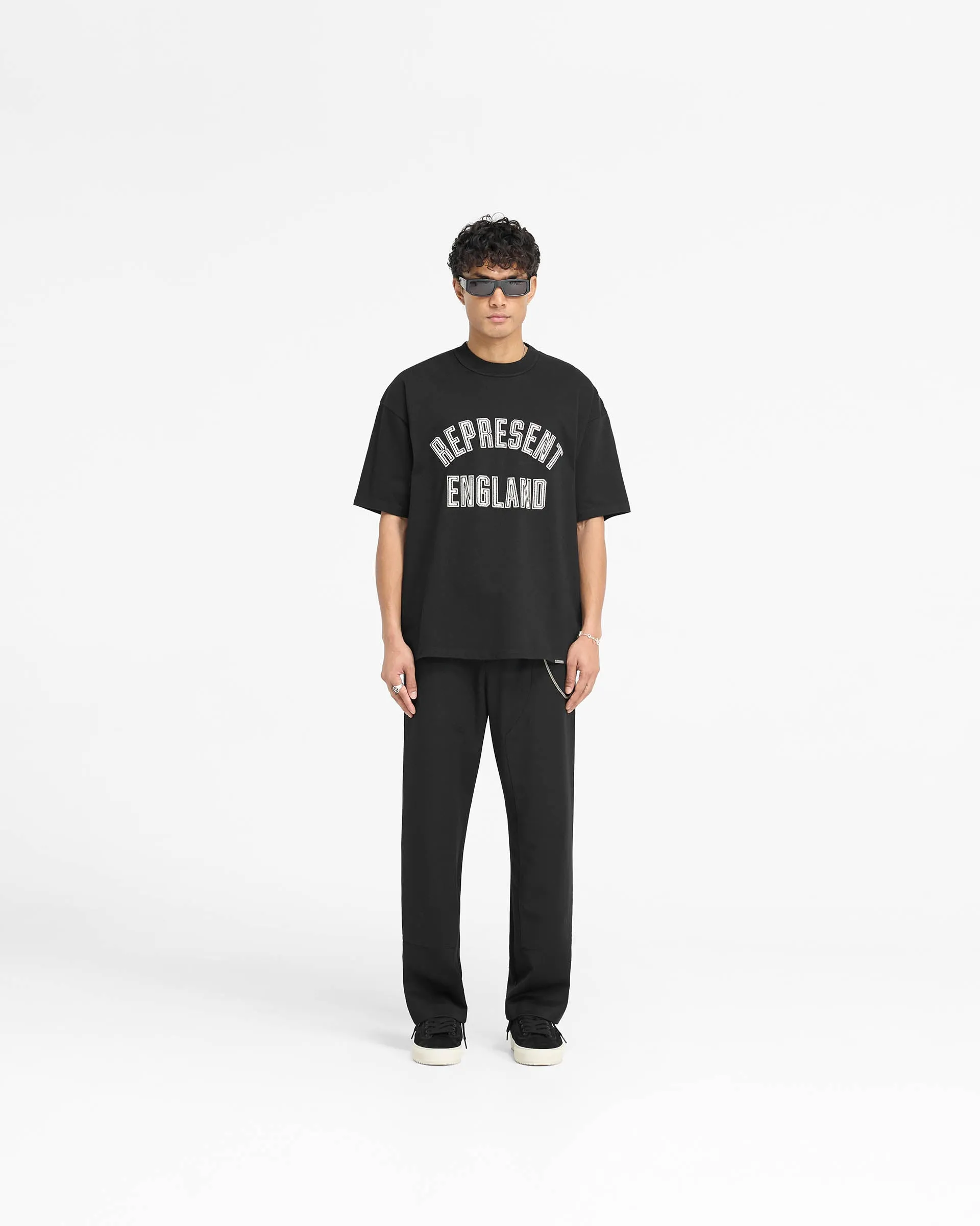 England Applique T-Shirt - Jet Black