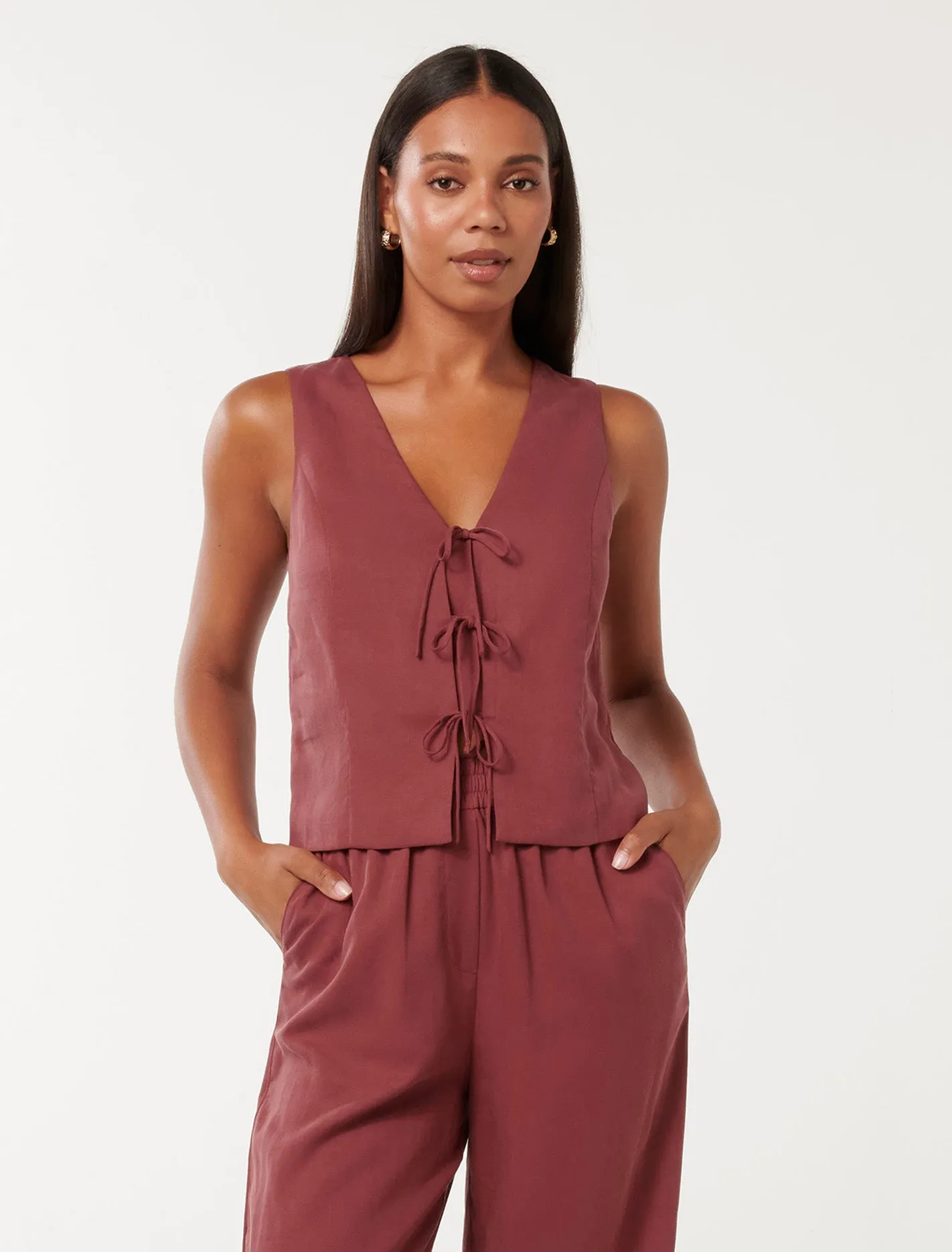 Erin Tie Front Waistcoat