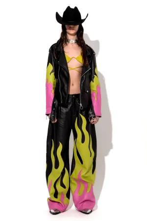FLAMES BIKER JACKET