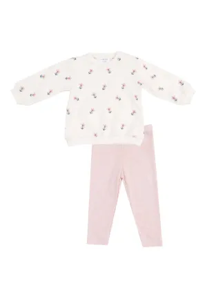 French Terry Sweatshirt & Legging Set - Danish Daisy