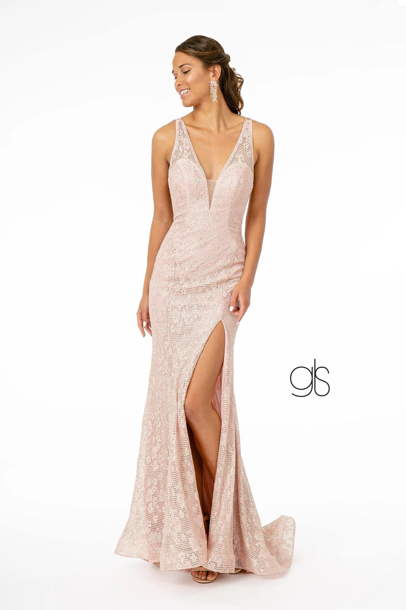 Glitter Mermaid Long Prom Dress