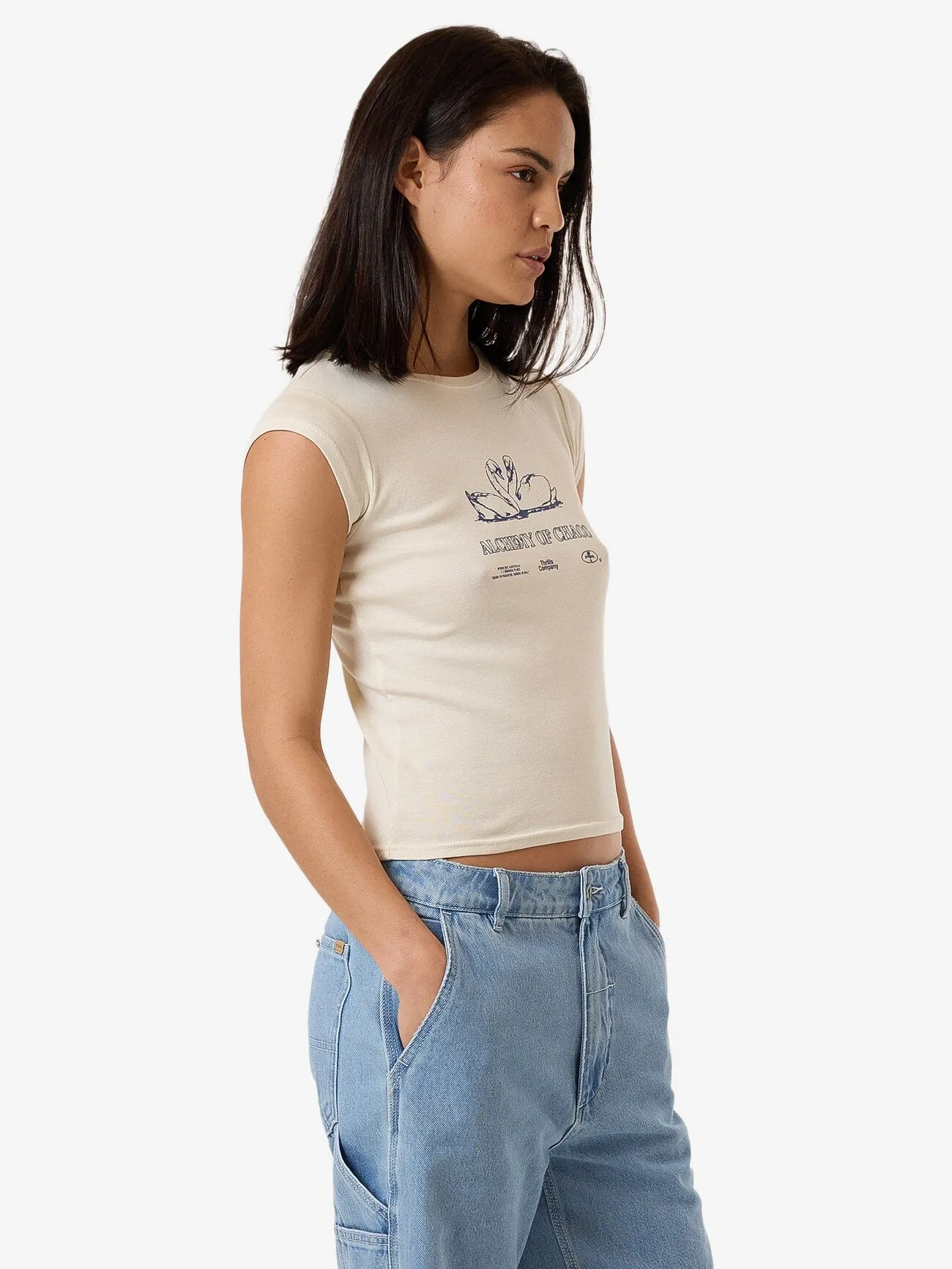 Grace And Chaos Cap Sleeve Tee - Heritage White