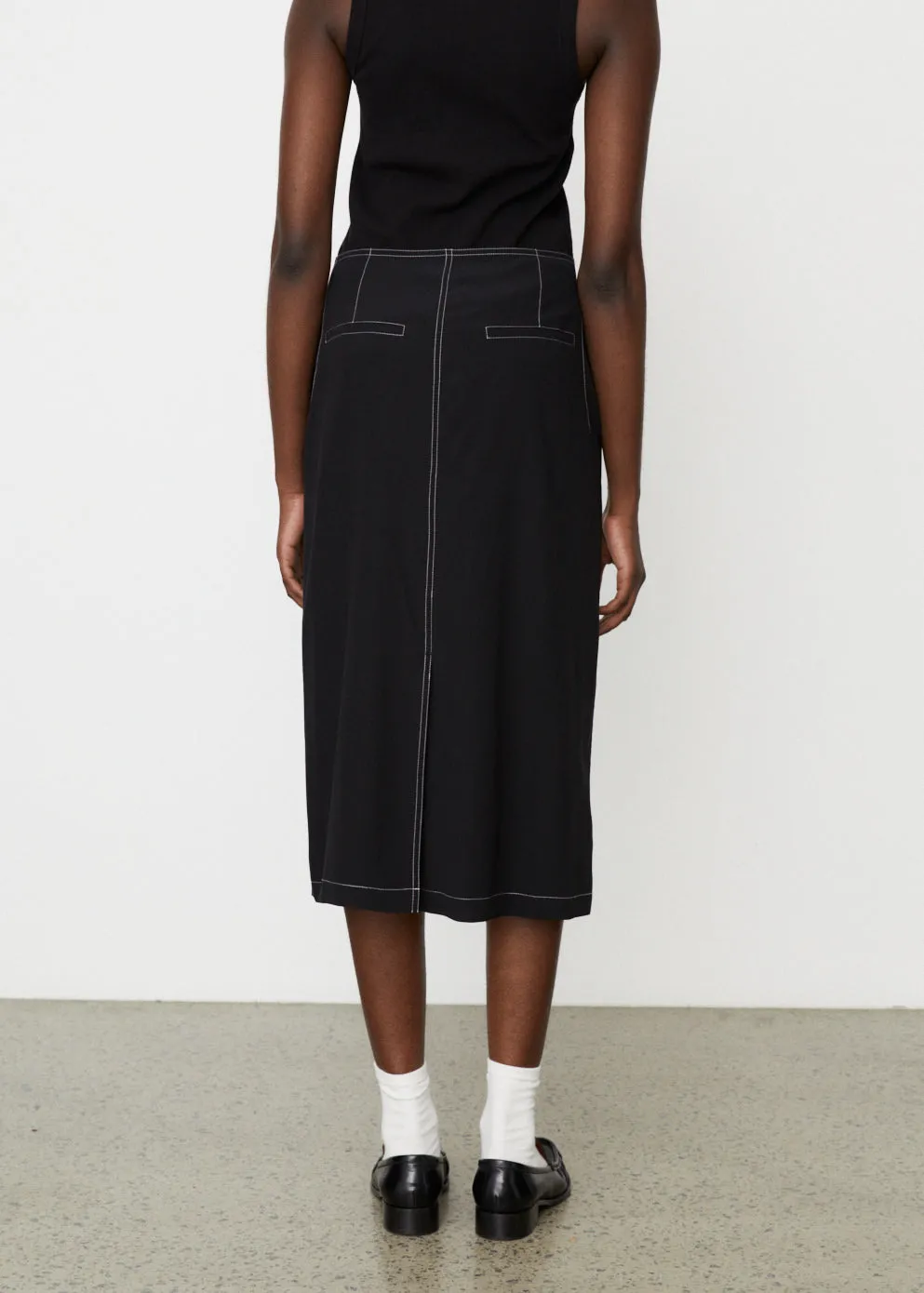 H-Line Button Skirt