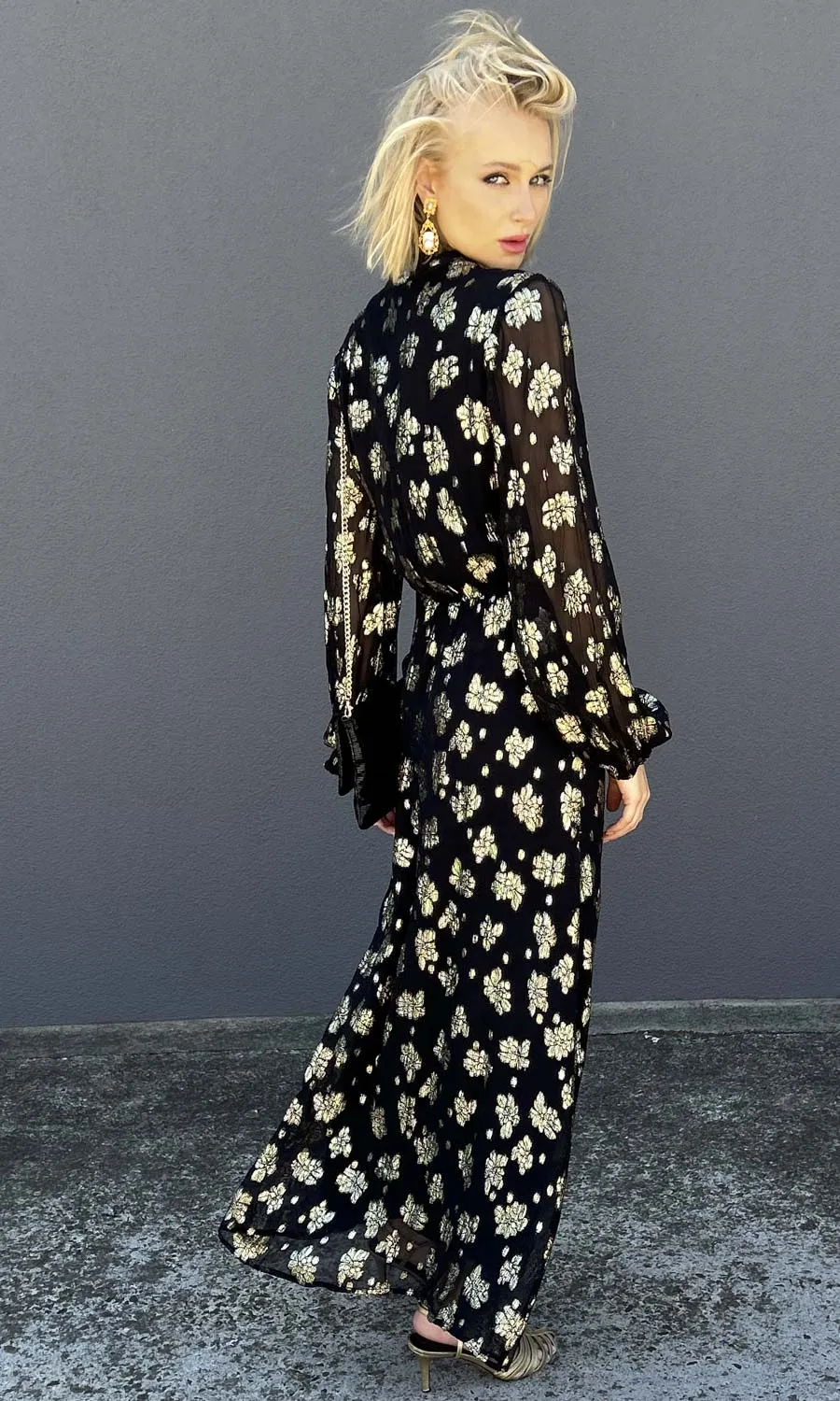 hoss Venue Dress - Black Gold
