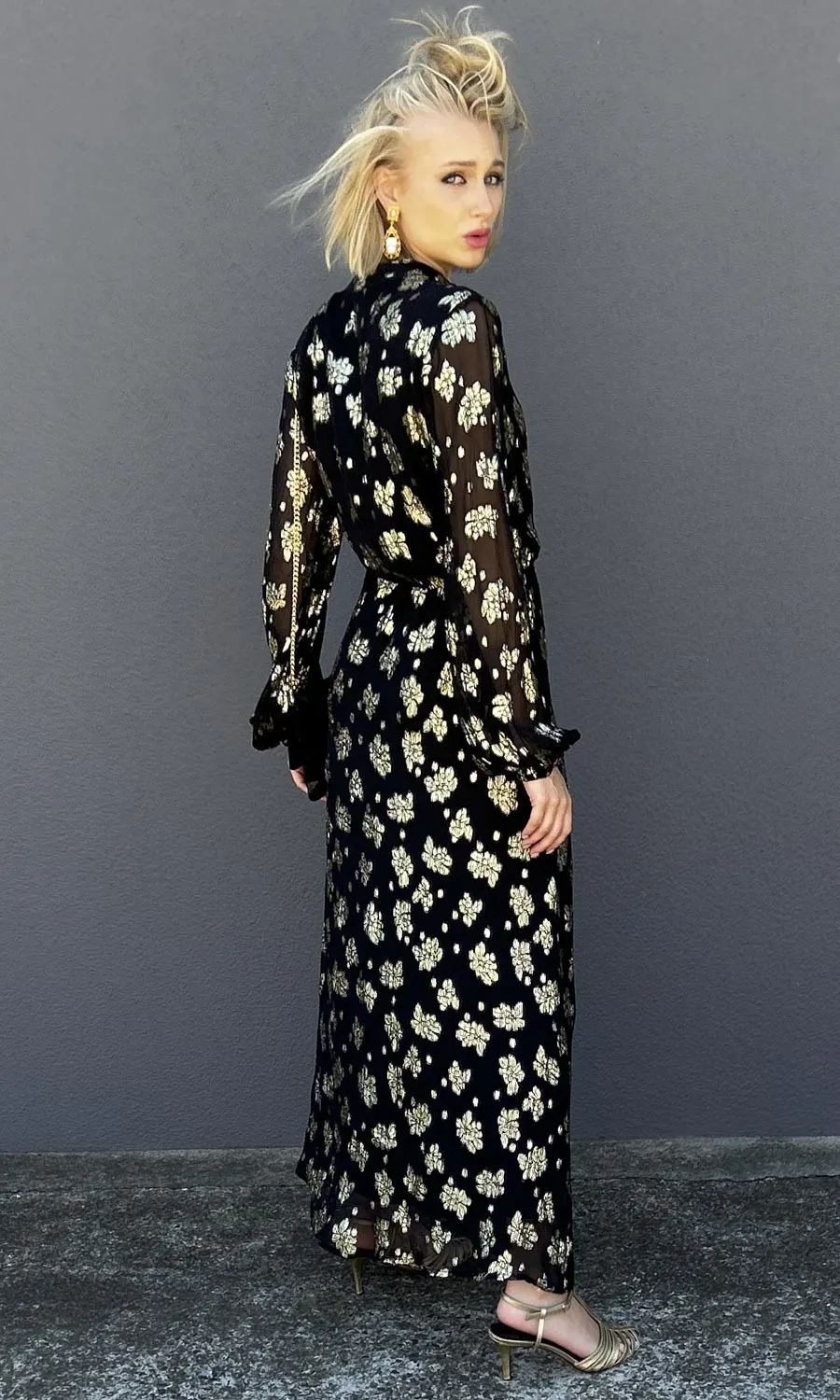 hoss Venue Dress - Black Gold