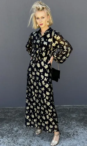 hoss Venue Dress - Black Gold