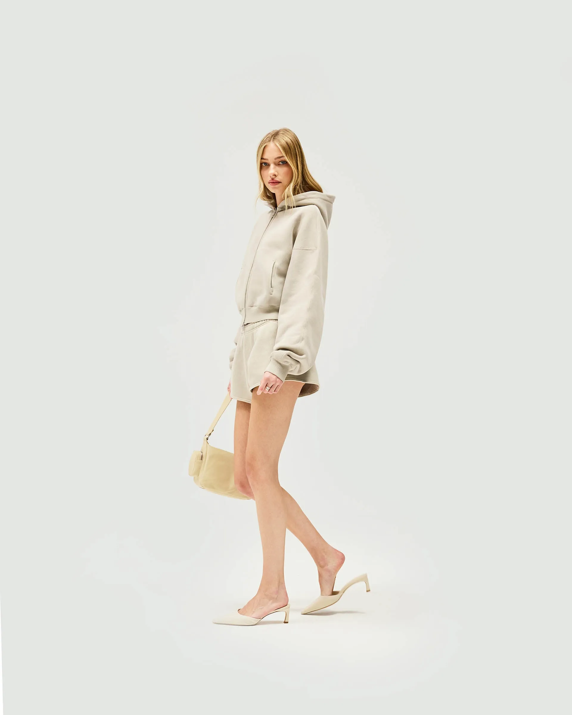 Initial Oversized Crop Hoodie - Storm