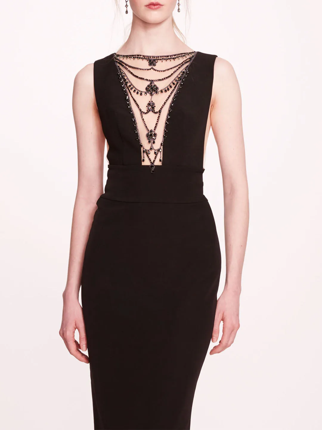 Jewel Embellished Column Gown