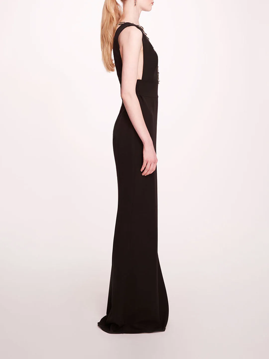 Jewel Embellished Column Gown