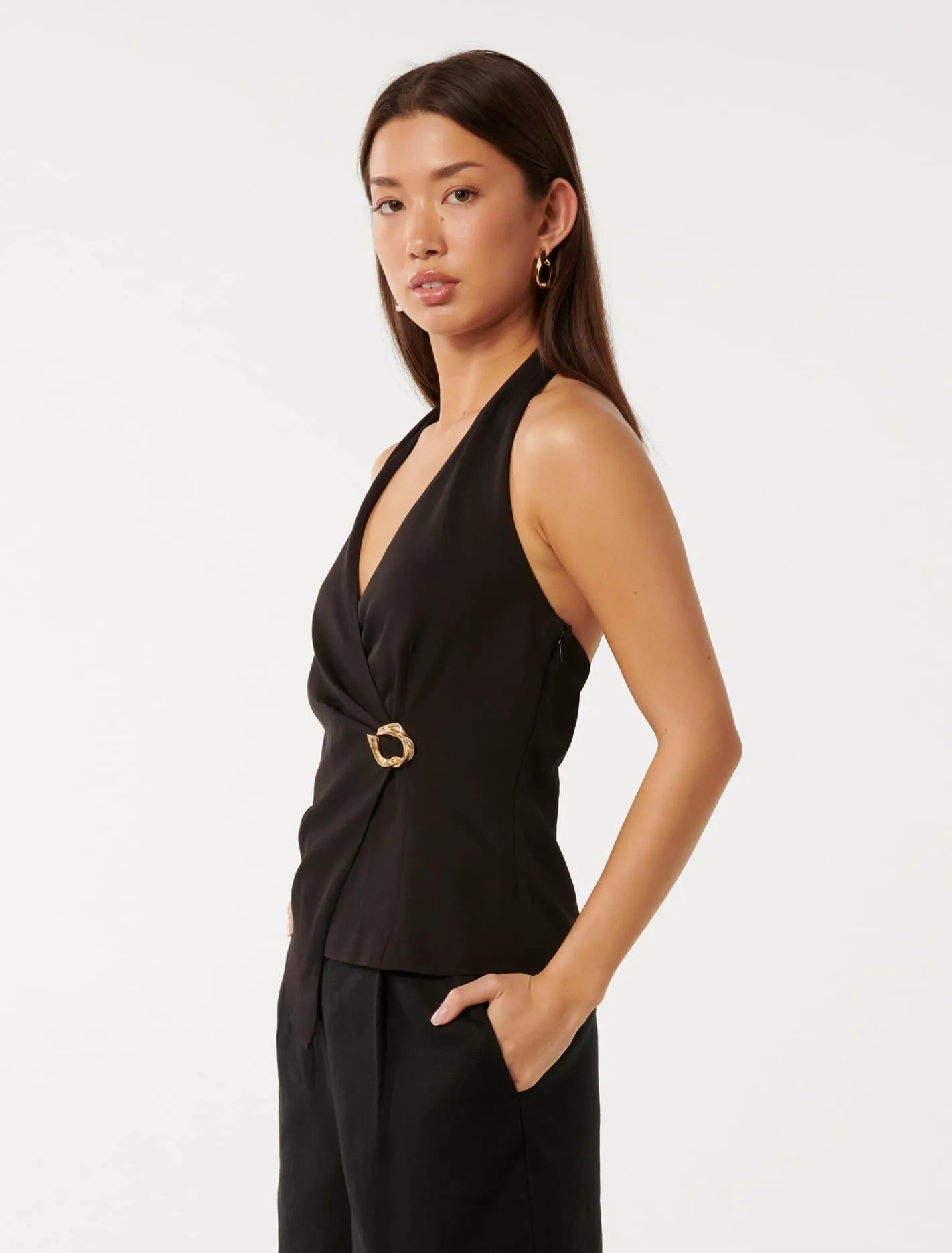 Joelle Draped Halter Top