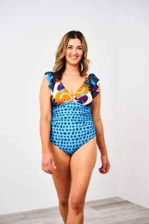 Latched Mama Lace Up Nursing Swim One Piece