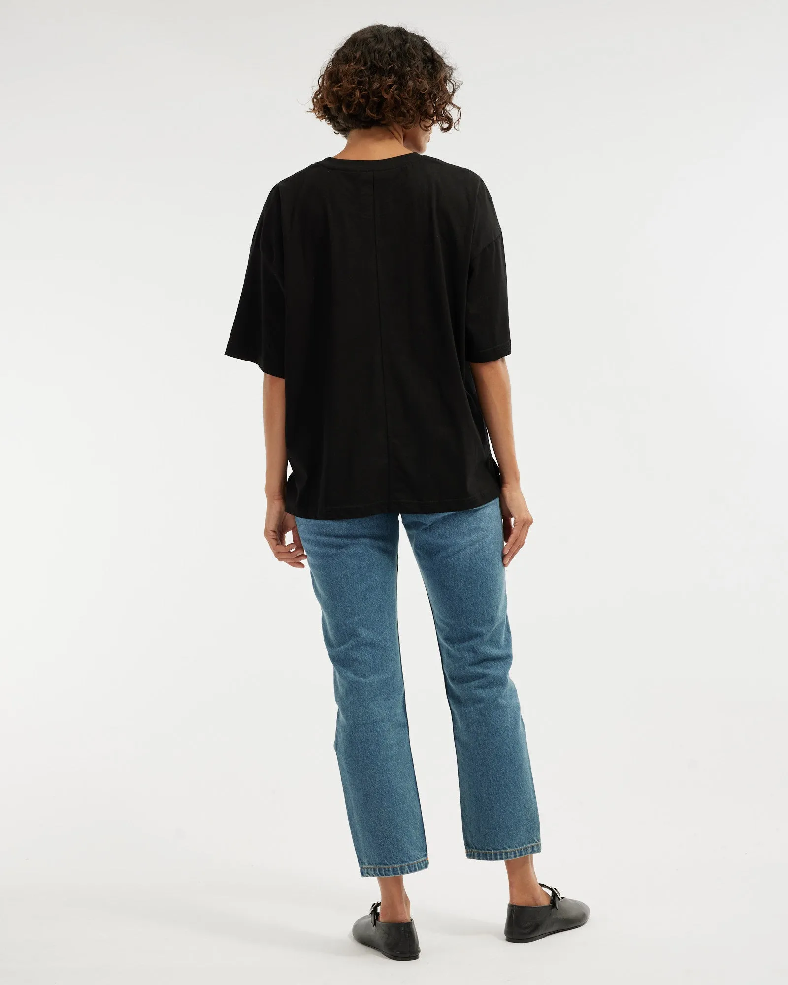 Leah Boyfriend Tee - Black