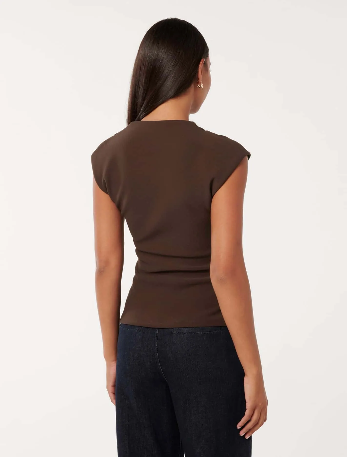 Leenah Grown On Neck Crepe Top