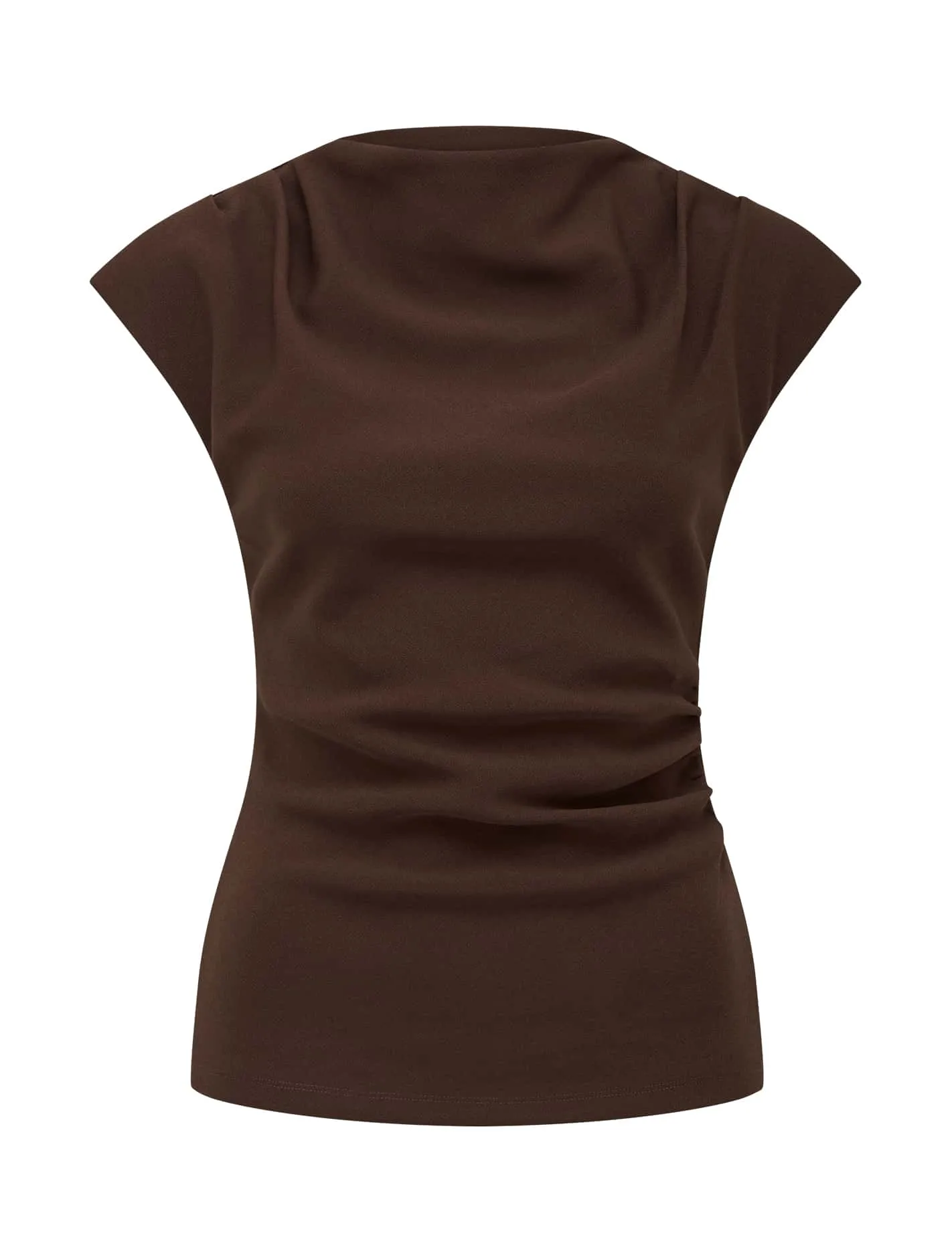 Leenah Grown On Neck Crepe Top