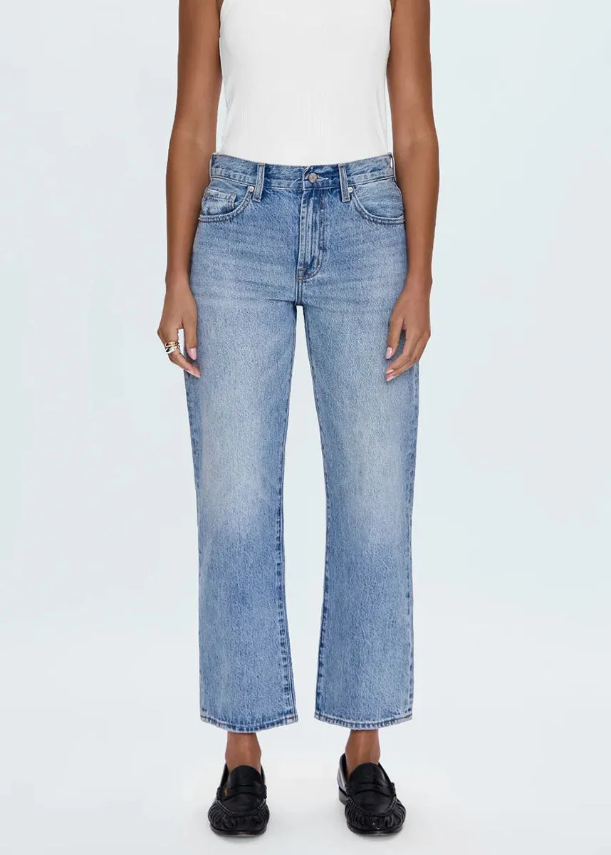 Lexi Mid Rise Bowed Straight - Bowie