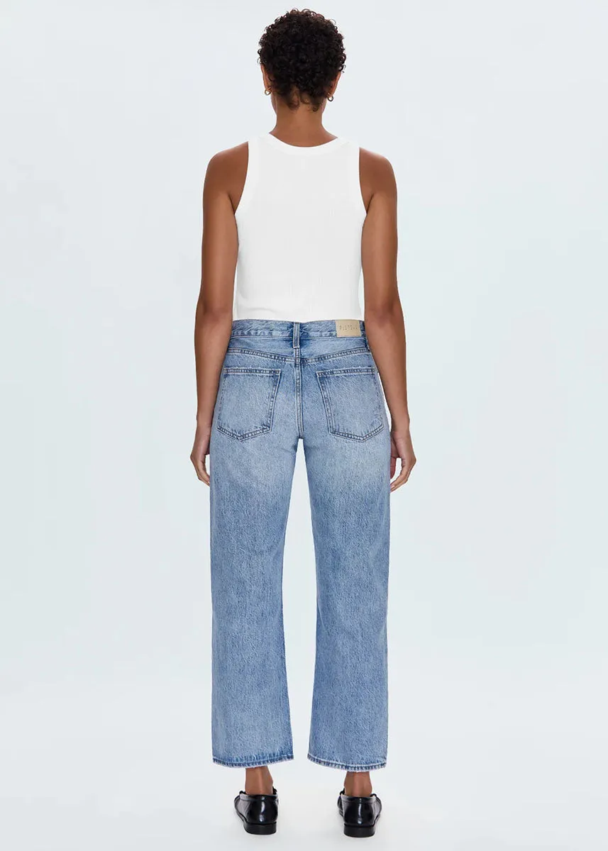 Lexi Mid Rise Bowed Straight - Bowie