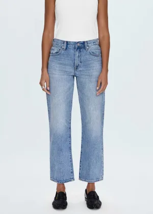 Lexi Mid Rise Bowed Straight - Bowie