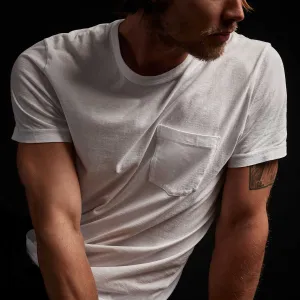 Lightweight Jersey Pocket Tee - White