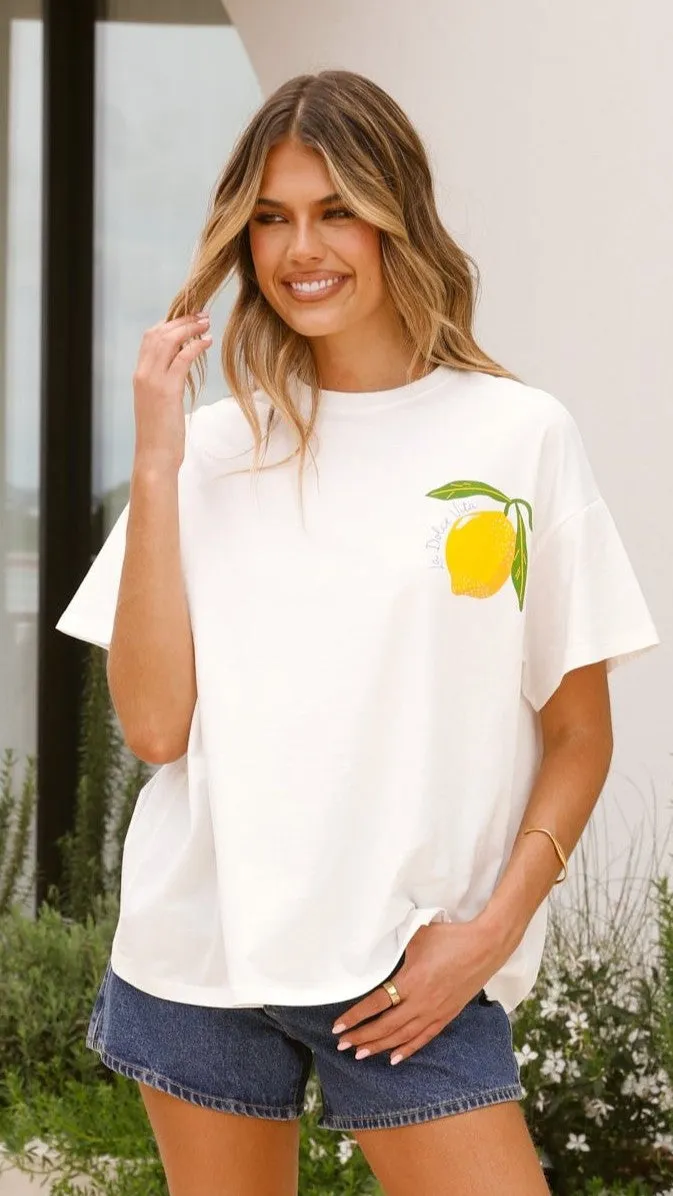 Limoncello Tee - White