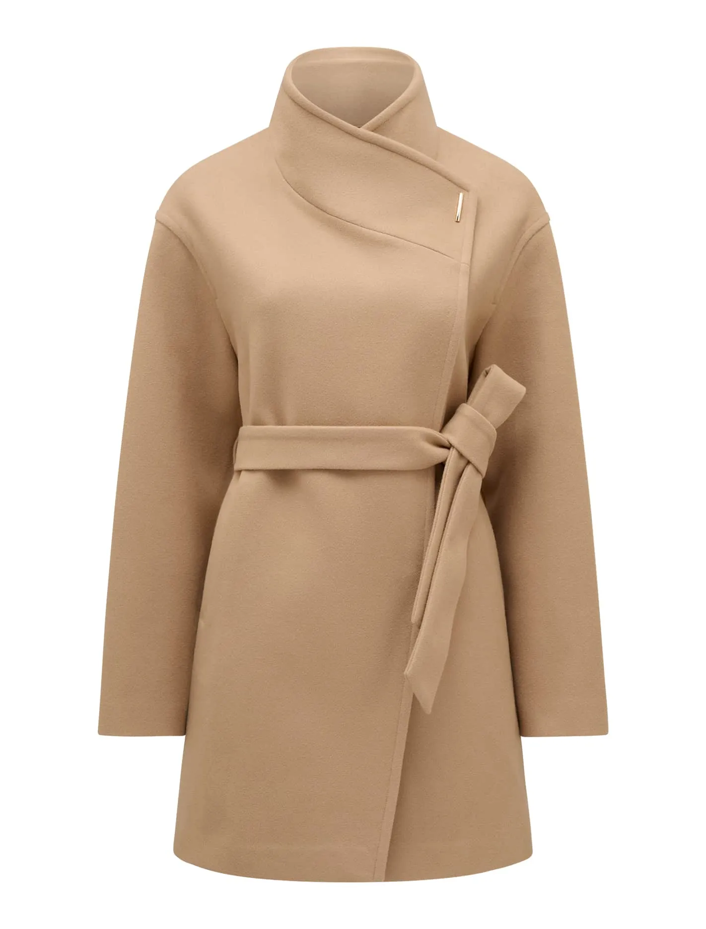 Lola Funnel Neck Wrap Coat