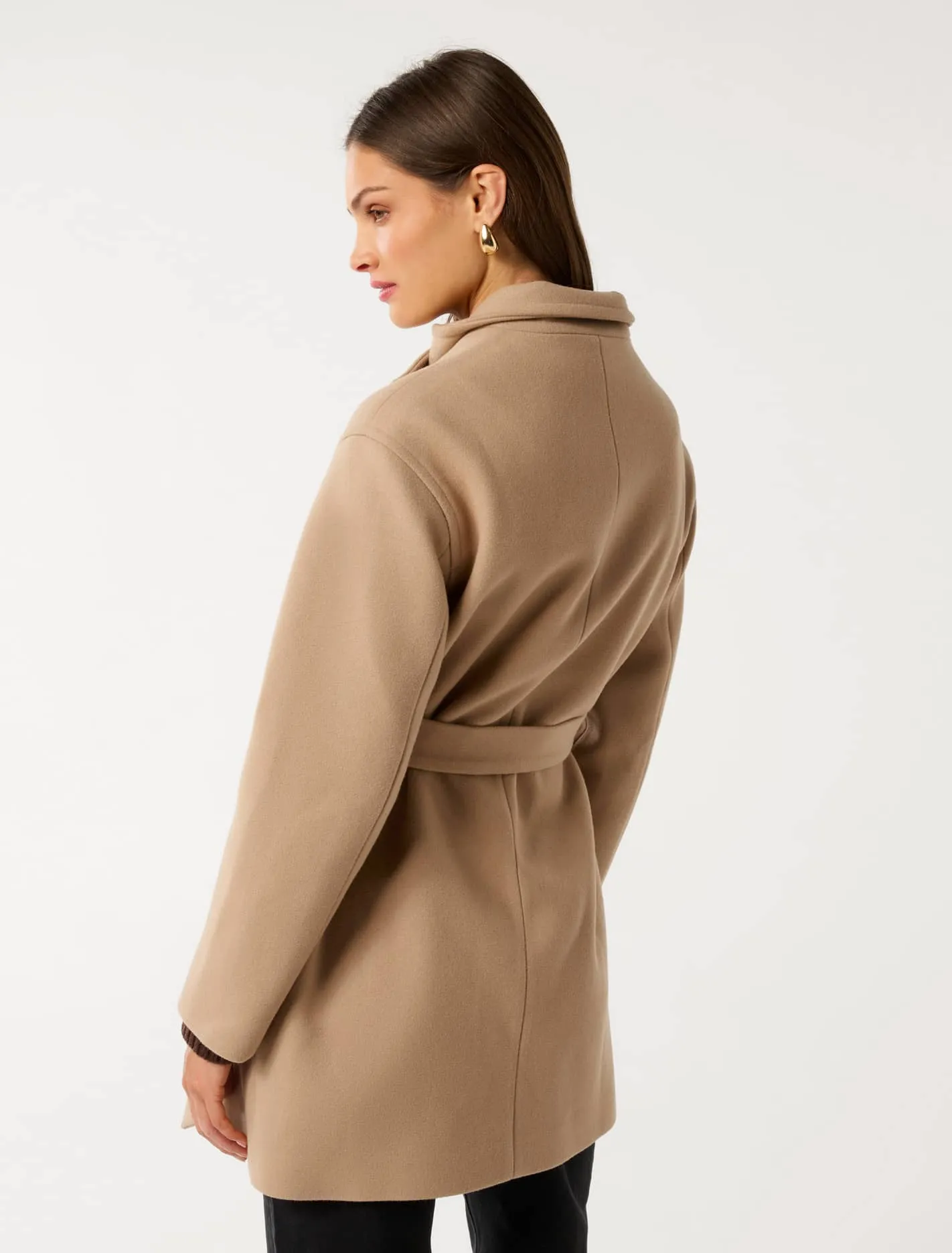 Lola Funnel Neck Wrap Coat