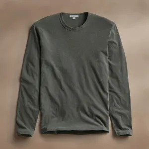 Long Sleeve Crew Neck - Granite Pigment