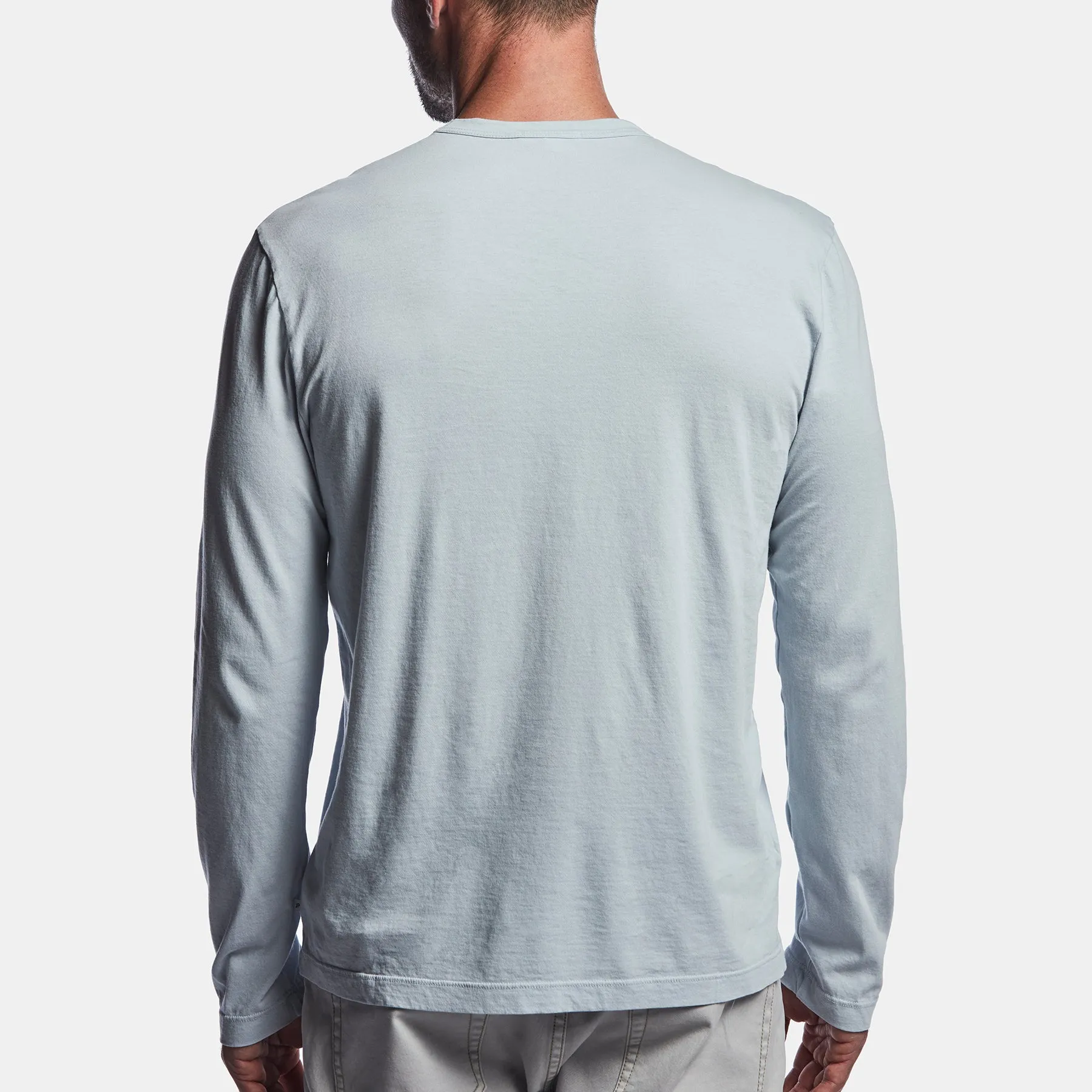 Long Sleeve Crew Neck - Grey Glacier