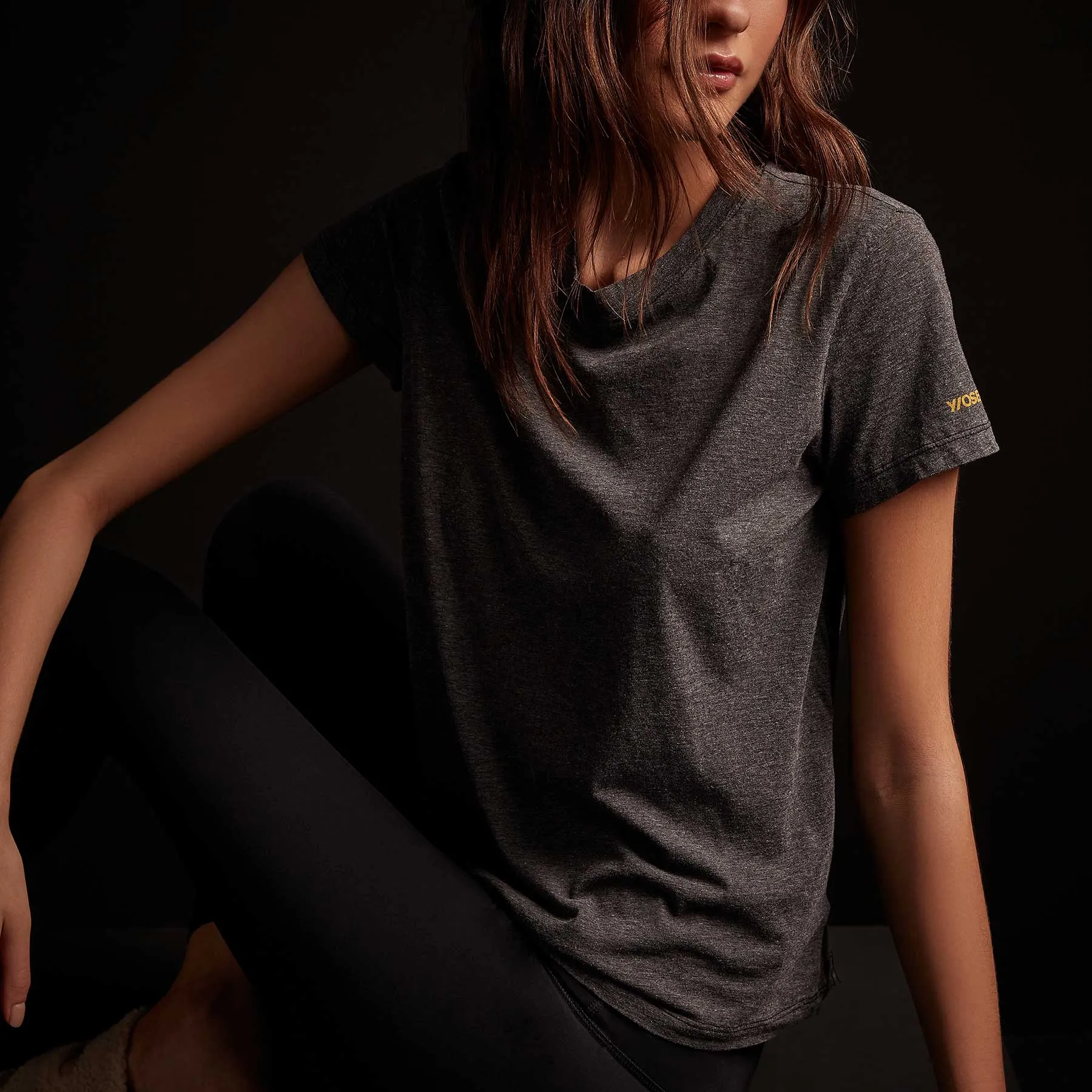 Melange Jersey Tee - Black