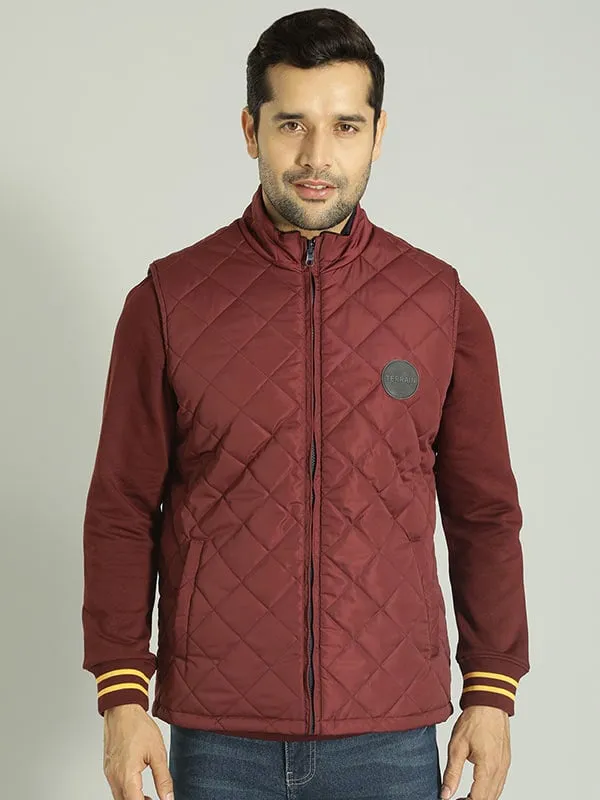 Men Solid Sleeveless Gilet Jacket