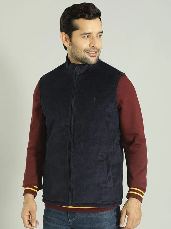 Men Solid Sleeveless Gilet Jacket