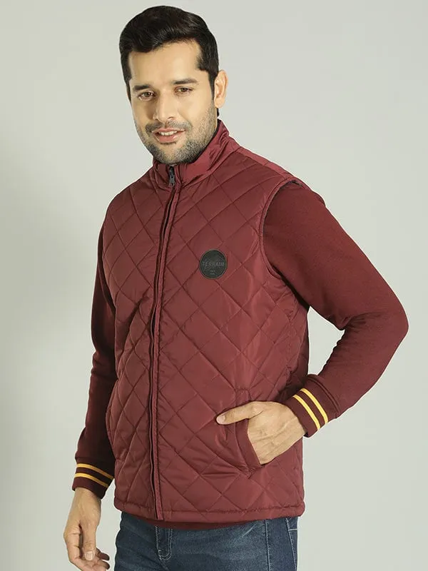 Men Solid Sleeveless Gilet Jacket