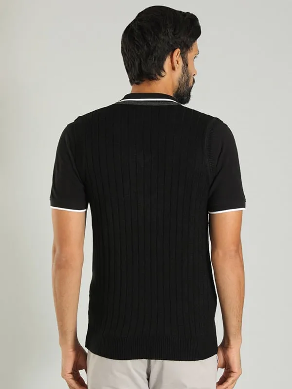 Men Solid Sleeveless Vest Sweater