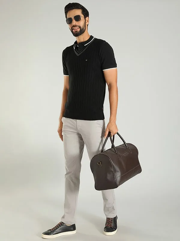 Men Solid Sleeveless Vest Sweater