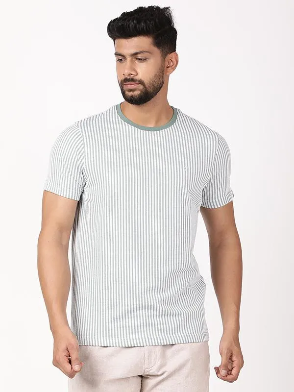 Men Striped Crew Neck T-Shirt