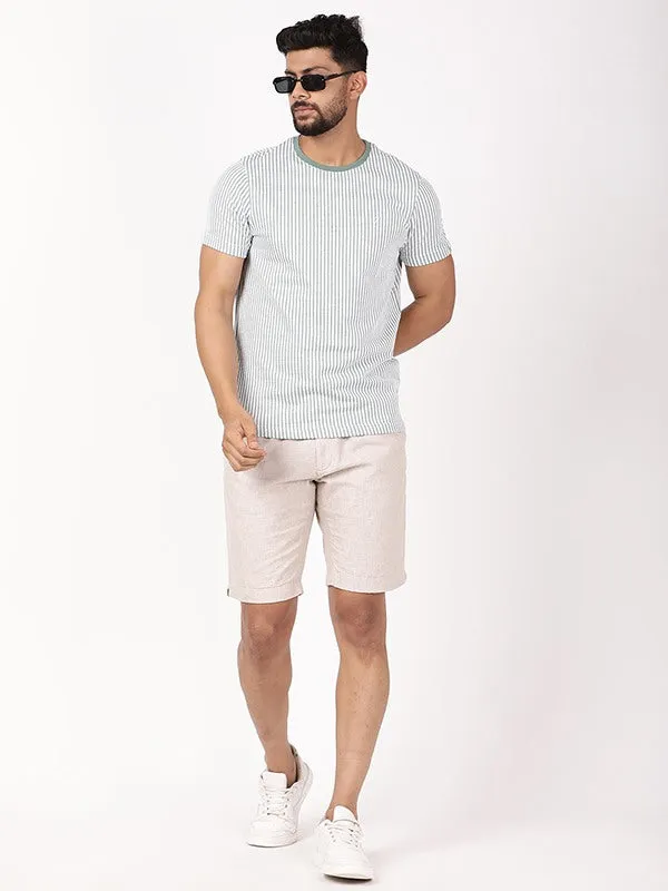Men Striped Crew Neck T-Shirt