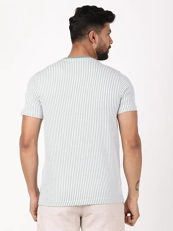 Men Striped Crew Neck T-Shirt